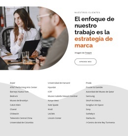 El Foco Del Trabajo Es La Estrategia De Marca.: Maqueta De Sitio Web Sencilla