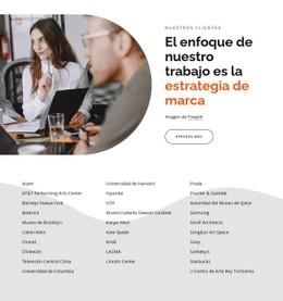 El Foco Del Trabajo Es La Estrategia De Marca. Plantilla De Cuadrícula CSS