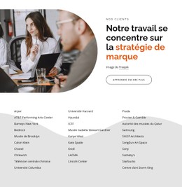 L'Objectif Du Travail Est La Stratégie De Marque Modèle De Grille CSS