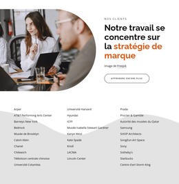 L'Objectif Du Travail Est La Stratégie De Marque - Modèle De Page Web HTML