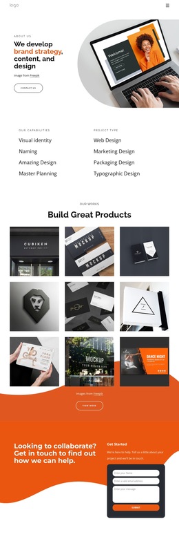 We Create Thoughtful Experiences For Humans - Free Landing Page, Template HTML5