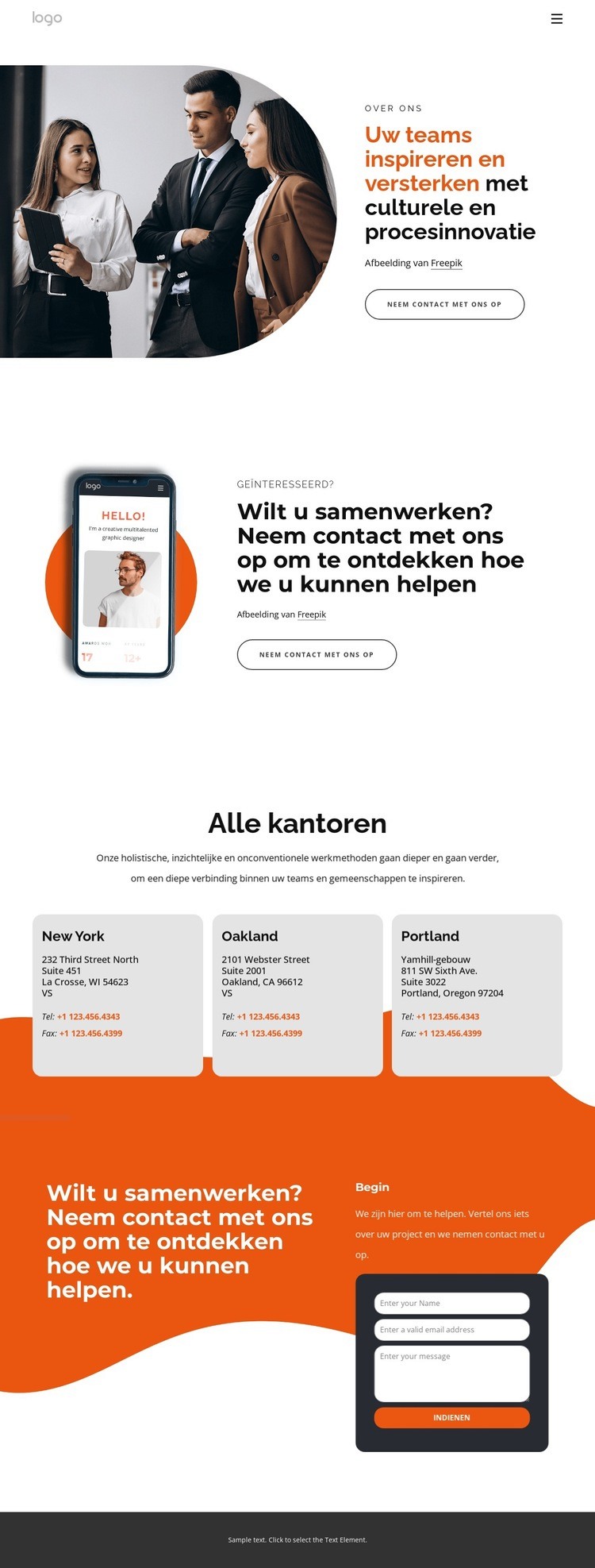 Productgebaseerde strategische oplossingen Website mockup