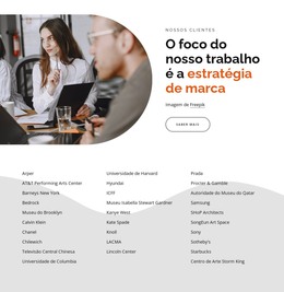 O Foco Do Trabalho É Estratégia De Marca - Modelo De Página Da Web HTML