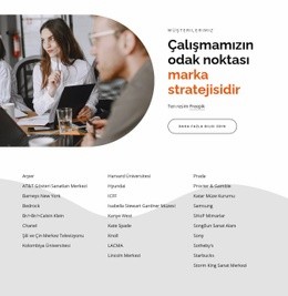 İşin Odak Noktası Marka Stratejisidir - Duyarlı Açılış Sayfası