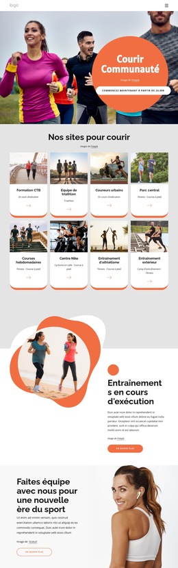 À Propos Du Club De Course À Pied : Modèle De Site Web Simple