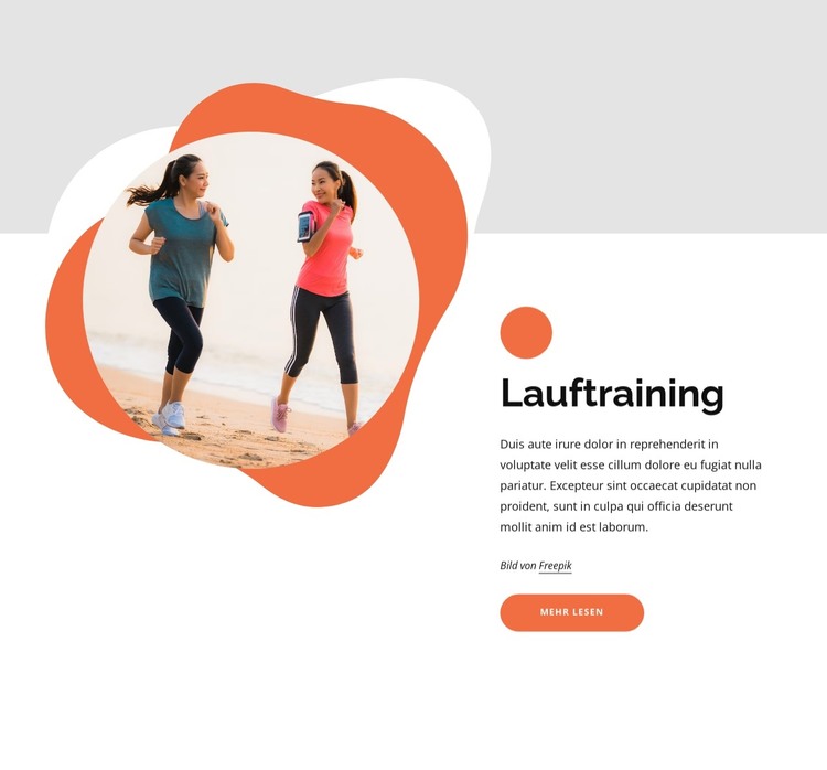 Lauftraining für Anfänger HTML-Vorlage