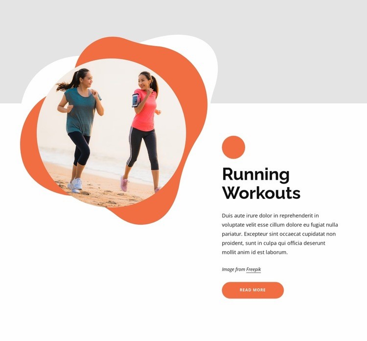 Running workouts for beginners Homepage Design