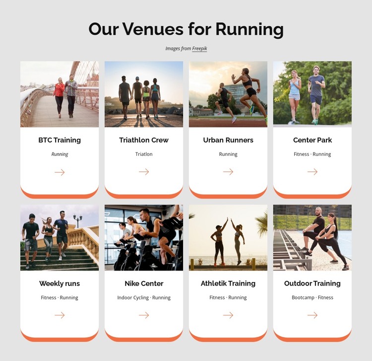 Our venues for running HTML Template