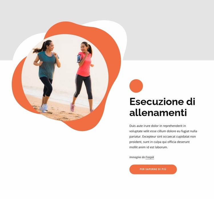 Allenamenti di corsa per principianti Modello HTML5