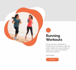 Running Workouts For Beginners - Simple Homepage Design