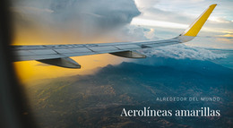 Servicios De Transporte De Aerolíneas: Plantilla De Página HTML