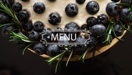 Menu For Cafe Or Restaurant Single Page Template