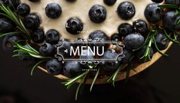 Menú Para Cafetería O Restaurante - Plantilla Html De Una Página