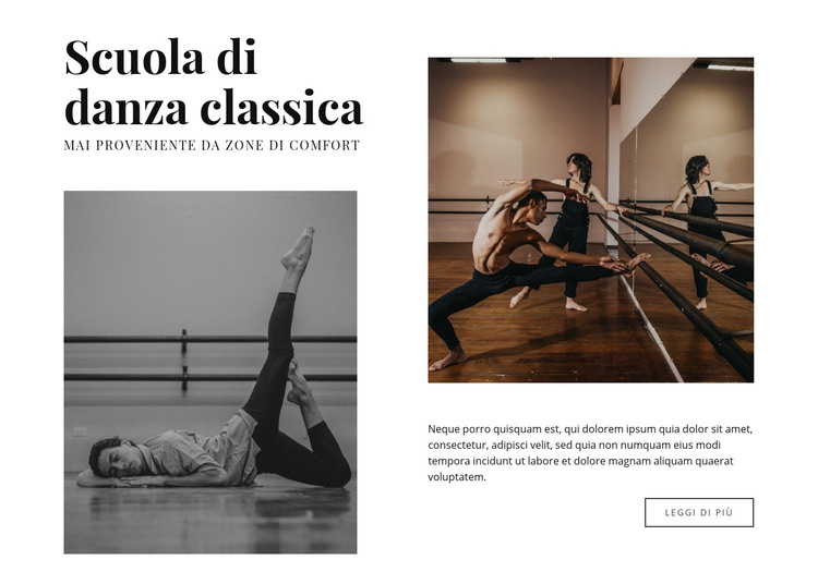 Scuola di danza classica Modello HTML