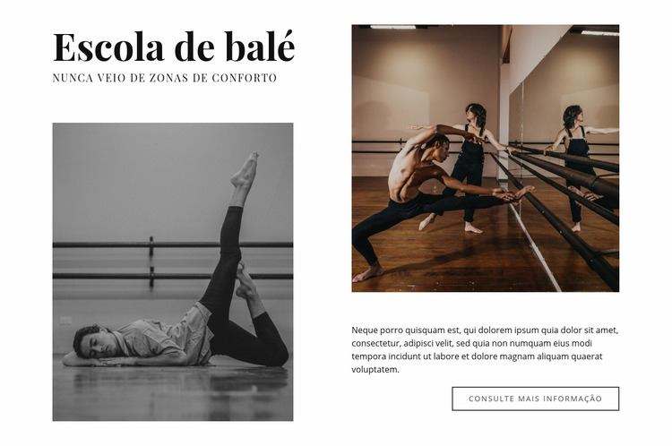 Escola de balé clássico Template Joomla