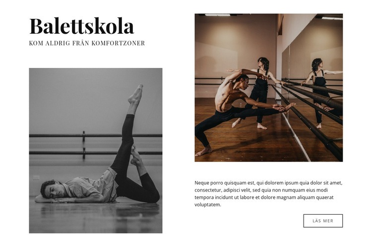 Klassisk balettskola WordPress -tema
