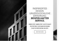 Inspirierendes Design – Ultimative Einseitenvorlage