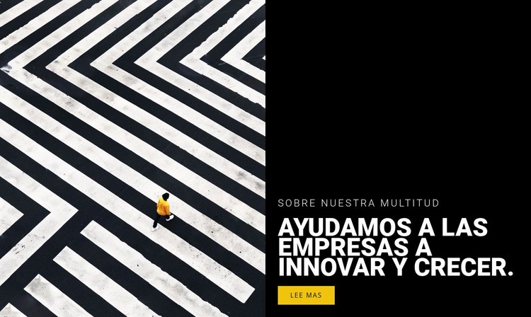 Las empresas innovan y crecen Maqueta de sitio web