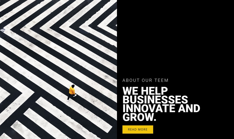 Businesses innovate and grow Homepage Design