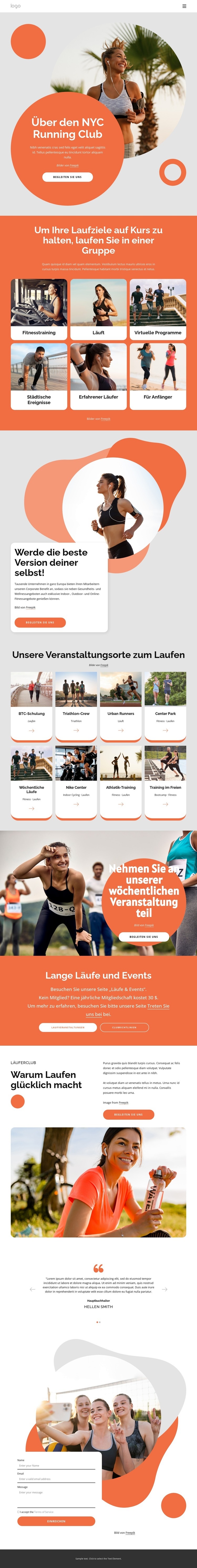 Laufen Sie in einer Gruppe HTML Website Builder