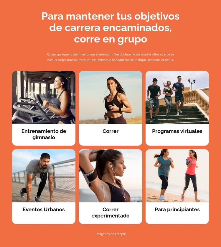 Correr con otras personas Plantillas de creación de sitios web