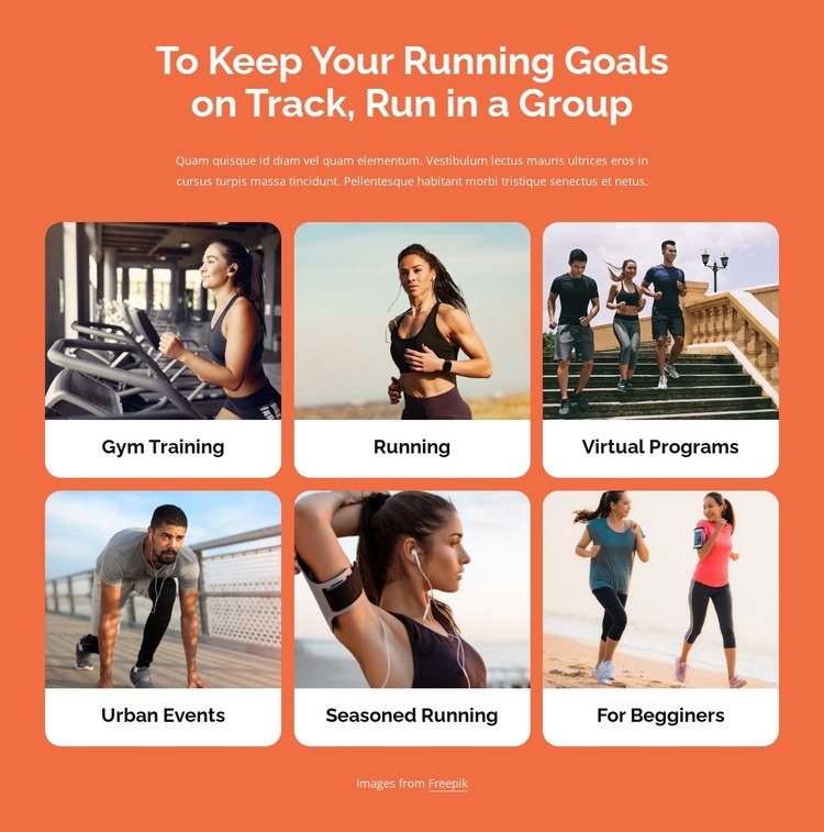 Running with other people HTML Template