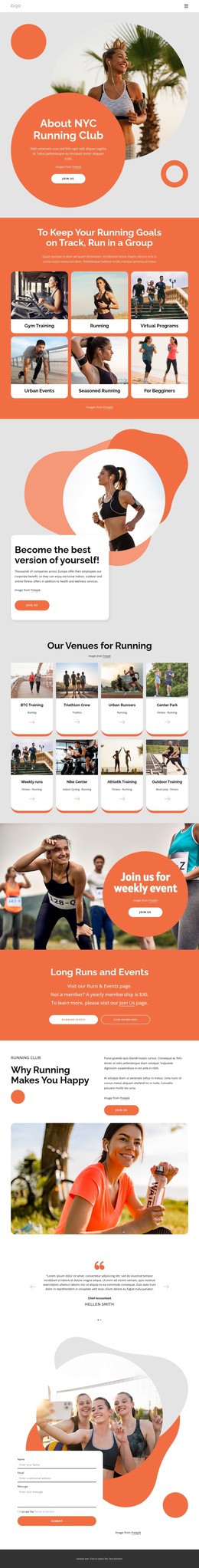 Walking and running - HTML5 Template by Nicepage