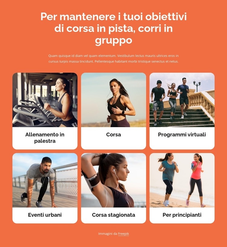 Correre con altre persone Modelli di Website Builder