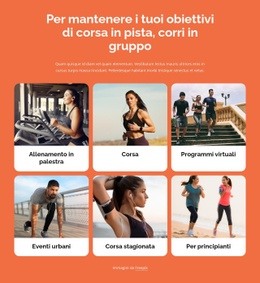 Modello Web Reattivo Per Correre Con Altre Persone