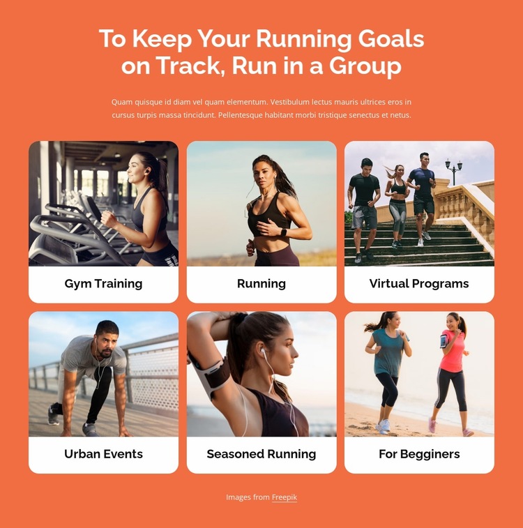 Running with other people Website Builder Templates
