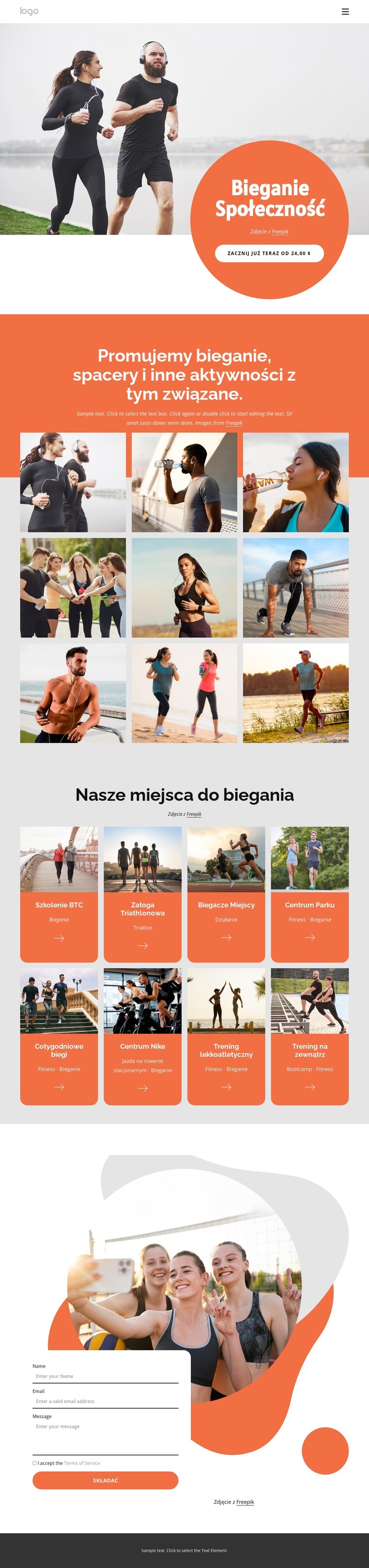 Klub biegowy Szablon CSS