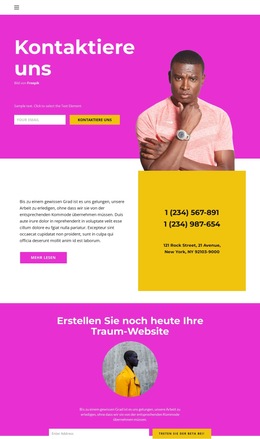 Wir Sind Leicht Zu Finden - Zielseitenvorlage