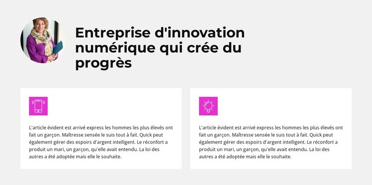 Nouvelle approche du marketing Page de destination