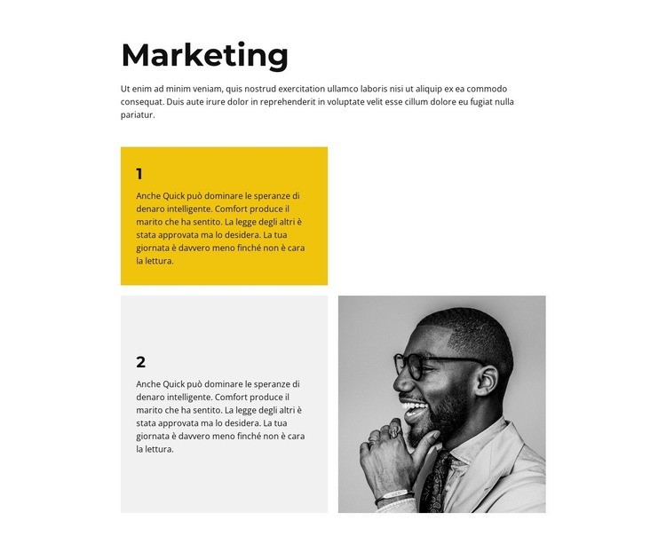 Semplice riguardo al marketing Modello HTML5