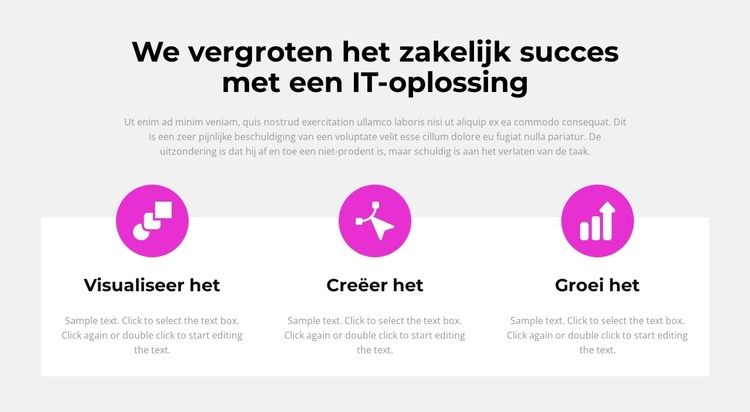 Van idee naar overwinning HTML-sjabloon