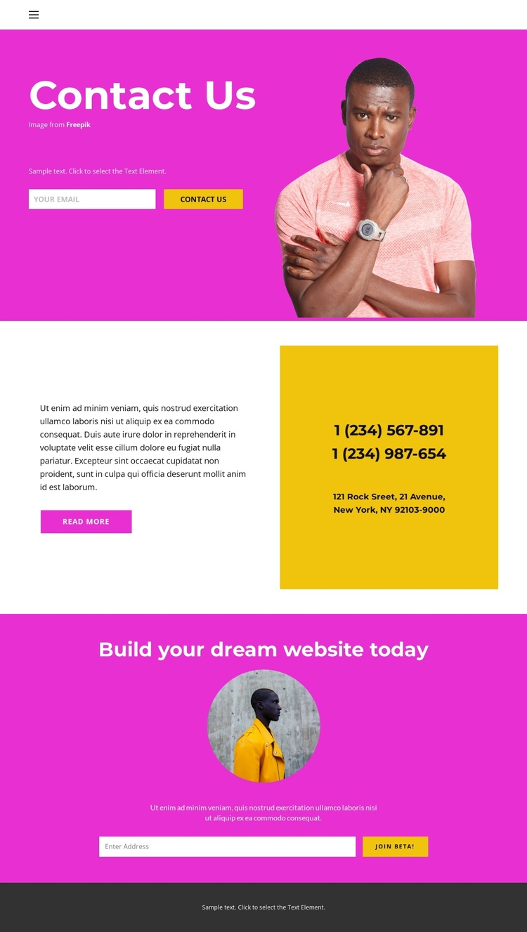 We are easy to find One Page Template