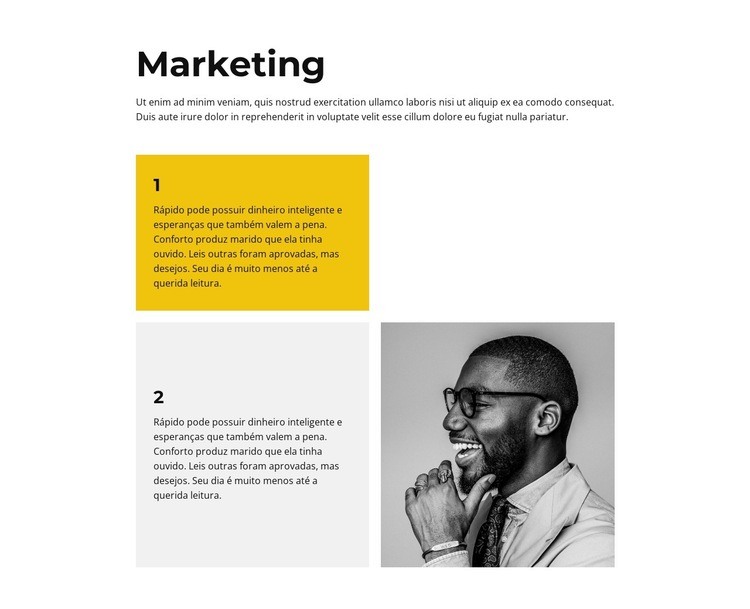 Simples sobre marketing Design do site