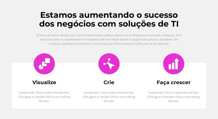 Da ideia à vitória Modelo de site