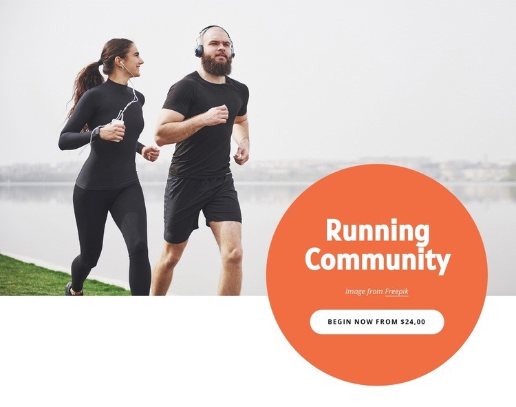 Running group for everyone Homepage Design