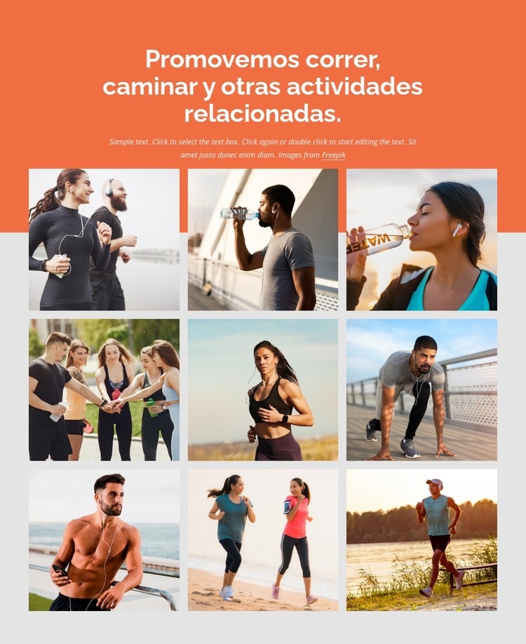 Fomentamos correr y caminar Creador de sitios web HTML