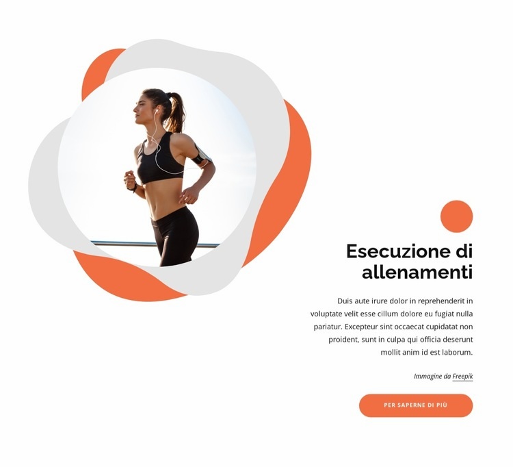 Aumenta la tua resistenza, velocità e condizionamento Mockup del sito web