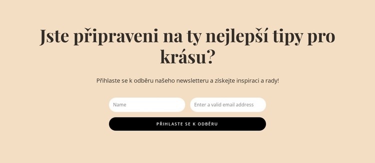 Tajné tipy na krásu Šablona HTML