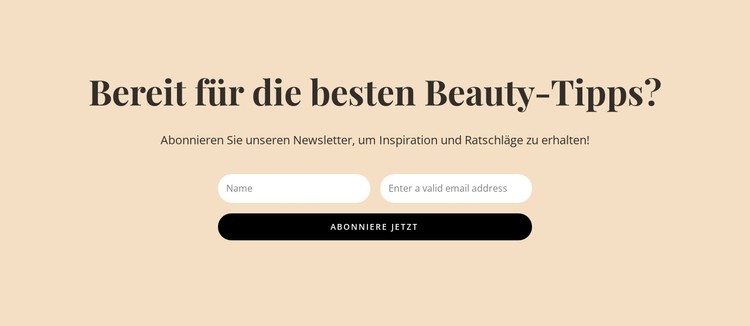 Geheime Beauty-Tipps CSS-Vorlage