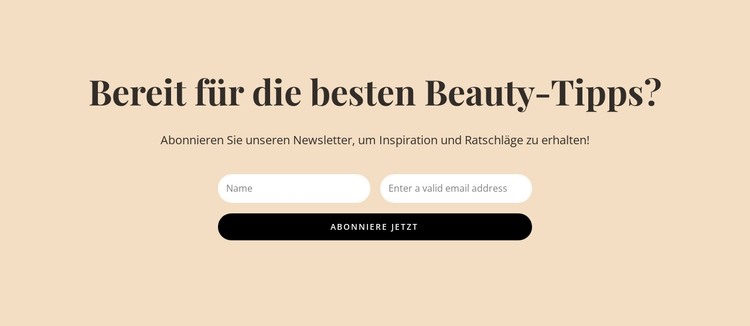 Geheime Beauty-Tipps HTML-Vorlage