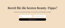 Geheime Beauty-Tipps - Website Creator HTML