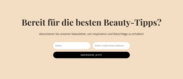 Geheime Beauty-Tipps HTML Website Builder