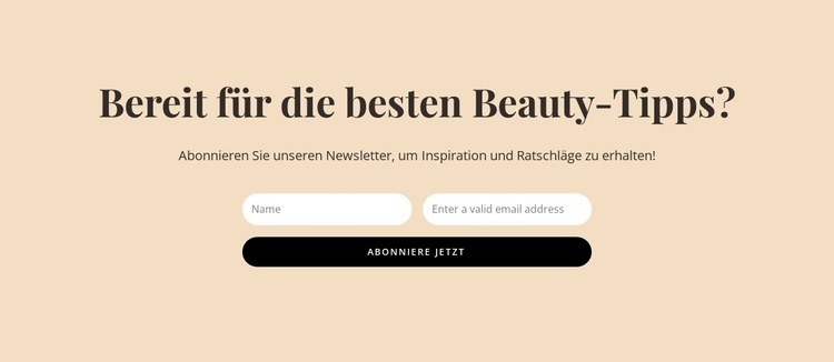 Geheime Beauty-Tipps HTML5-Vorlage