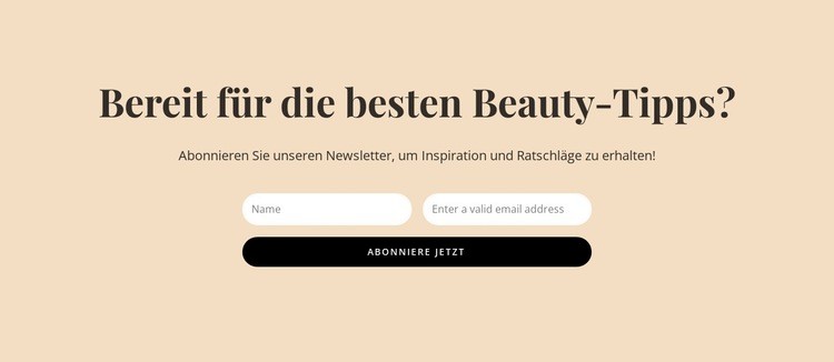 Geheime Beauty-Tipps Website Builder-Vorlagen
