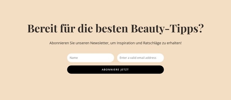 Geheime Beauty-Tipps Website design