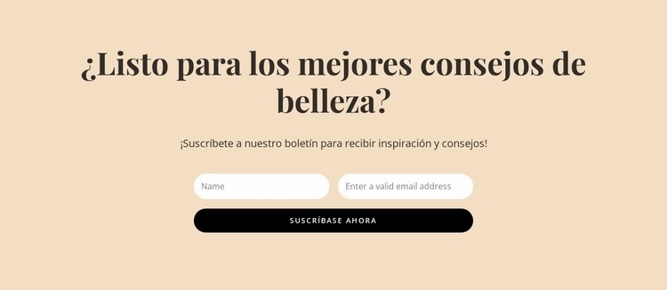 Consejos de belleza secretos Diseño de páginas web